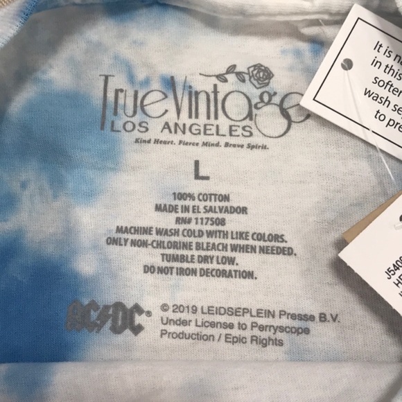 True Vintage Acdc Tie-Dye Top - Picture 4 of 4